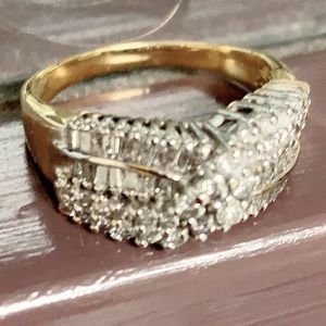 18K Yellow Gold 0.75 Ct Diamond Size 8.5